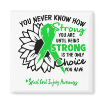 Spinal Cord Injury Awareness Ribbon Support Gifts Magnet