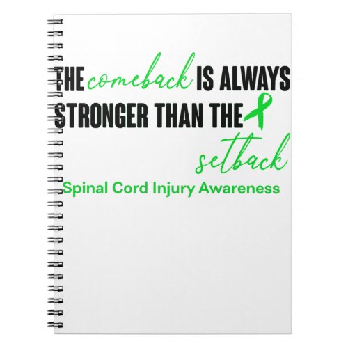 Spinal Cord Injury Awareness Ribbon Support Gifts Notebook