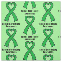 Spinal Cord Injury Heart Ribbon of Hope Fabric