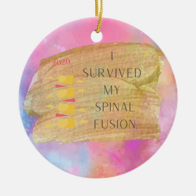 Spinal Fusion Memento Christmas Ornament (Front)