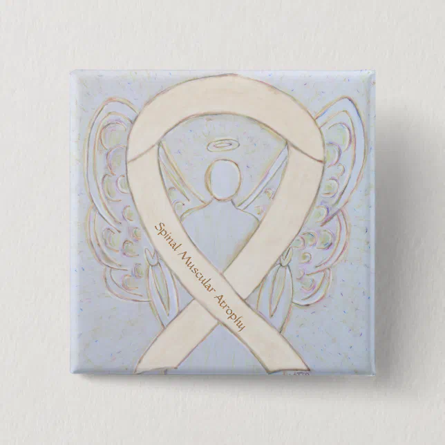 Spinal Muscular Atrophy Awareness Ribbon Angel Pin | Zazzle