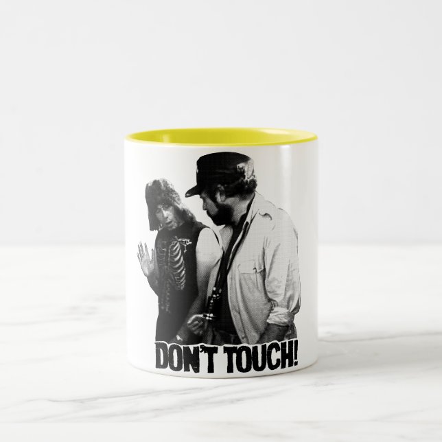 SPINAL TAP "DON'T TOUCH!" MOVIE QUOTE Two-Tone COFFEE MUG (Center)