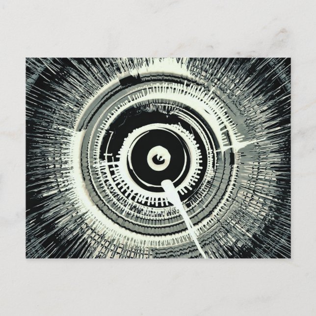 Spinart! Super Nova Black Postcard (Front)