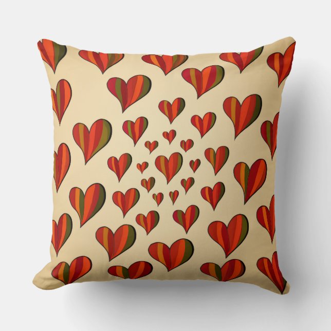 Spindled Heart Design Throw Pillow (Front)