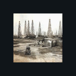 Spindletop Oil field - Texas 1902 Canvas Print<br><div class="desc">Oil discovered at Spindletop near Beaumont, Texas in 1901 marked the birth of the modern petroleum industry in the world. Digital art rendition of an original archived photograph.</div>