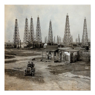 Spindletop Oil field - Texas 1902 Poster