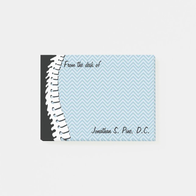 Spine and Chevrons Personalized Post-It Notes (Front)