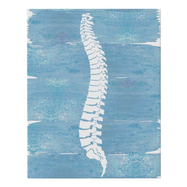 Spine Art, Chiropractic Sign, Spine,  Faux Canvas Print (Front)