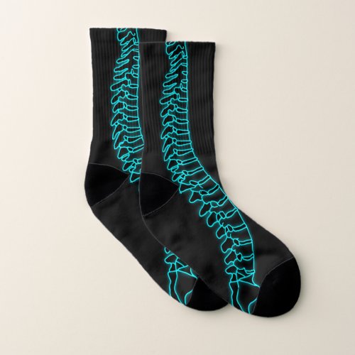 Spine Backbone Xray Chiropractor Doctor Socks