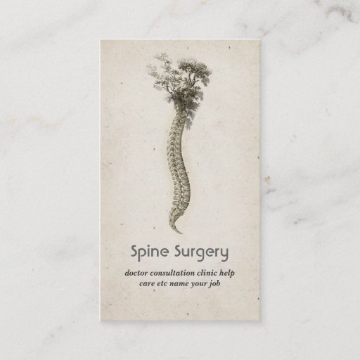 Customizable spine business card