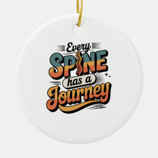 Spine Care Journey and Body Alignment Ceramic Ornament