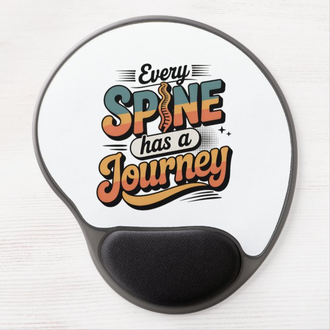 Spine Care Journey and Body Alignment Gel Mouse Pad (Front)