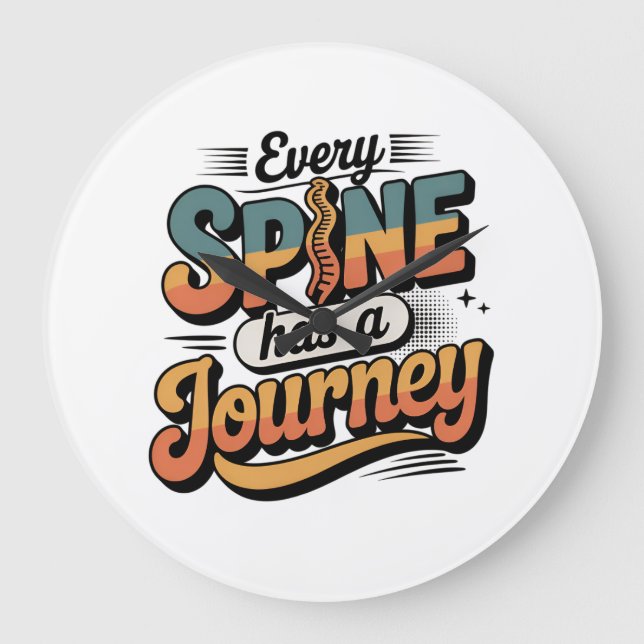 Spine Care Journey and Body Alignment Large Clock (Front)