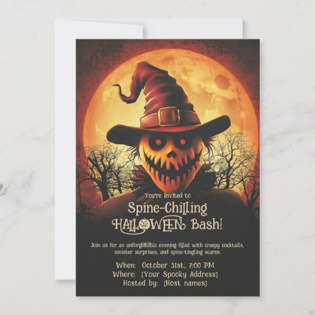 Spine-Chilling  HALLOWEEN Bash! Invitation (Front)
