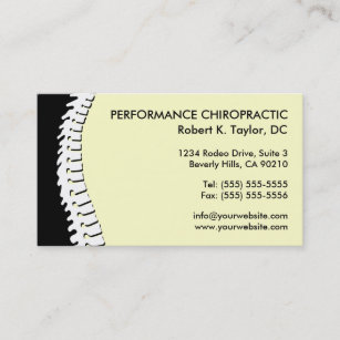 Chiropractic Business Cards Zazzle