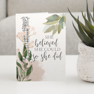 Spine Floral Graduation Card, Graduation Card,  Card