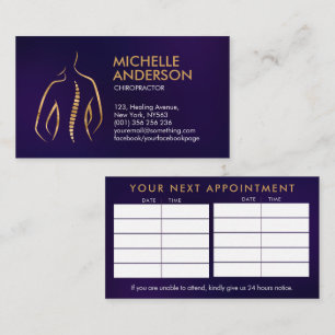 Spine Health - Chiropractic Appointment Business Card