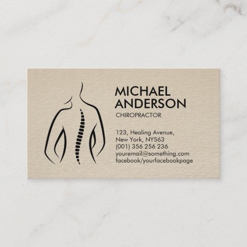 Spine Health _ Chiropractic Appointment  Business Card