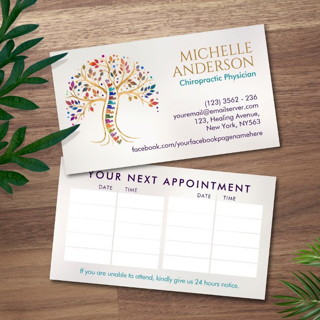 Spine Health Tree - Chiropractic Appointment Business Card (Creator Uploaded)
