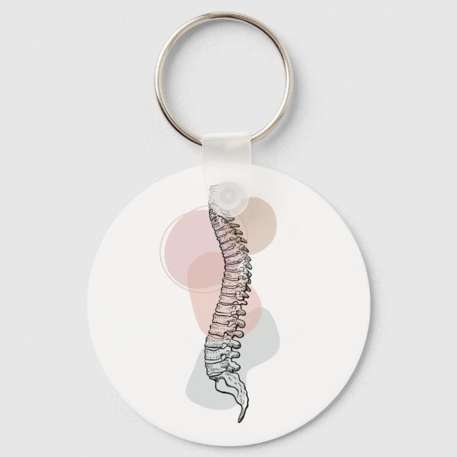 Spine Keychain, Chiropractic, Chiropractic  Keychain (Front)