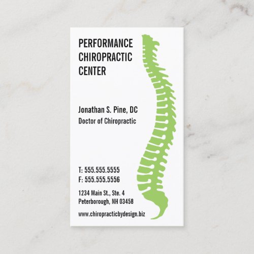 Spine Logo Chiropractor Doctor Business Cards