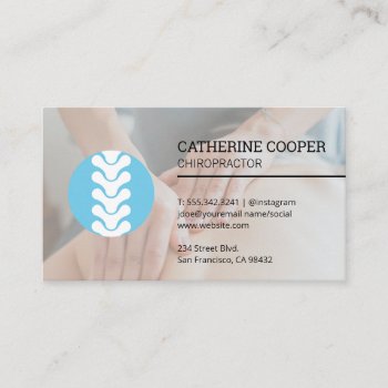 Spine Logo | Chiropractor Session Business Card by lovely_businesscards at Zazzle