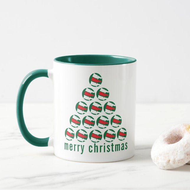 Spine Logo Christmas Tree Chiropractor Doctor Mug (With Donut)