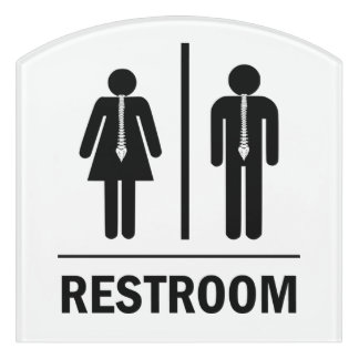 Spine Restroom Sign, Chiropractic, Orthopedic, Door Sign