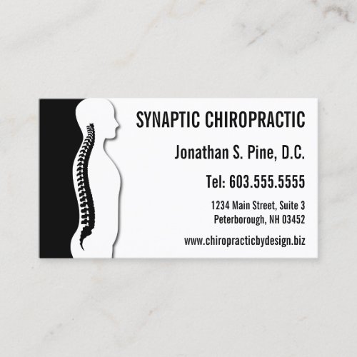Spine Silhouette Graphic Chiropractor Appointment