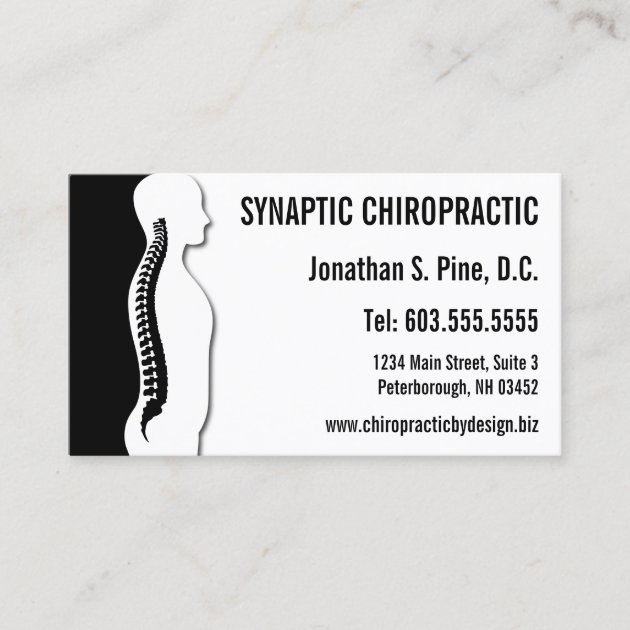 Spine Silhouette Graphic Chiropractor Appointment | Zazzle