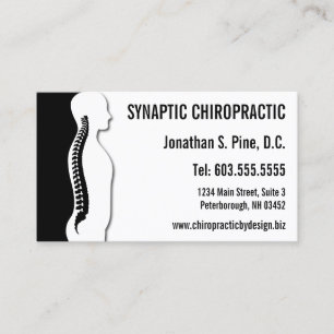 Spine Silhouette Graphic Chiropractor Appointment Card