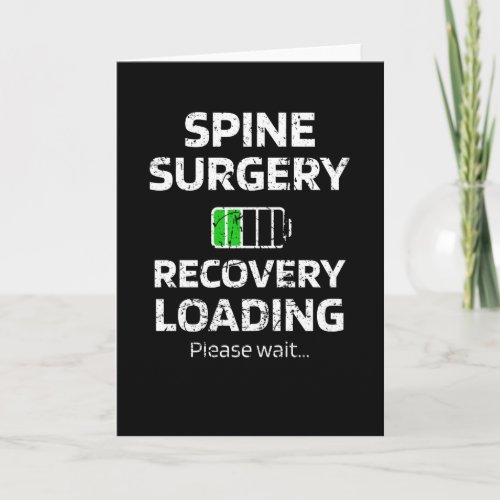 Spine Surgery Recovery  Spinal Fusion Scoliosis Card