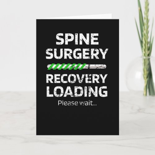Spine Surgery Recovery  Spinal Fusion Scoliosis Card