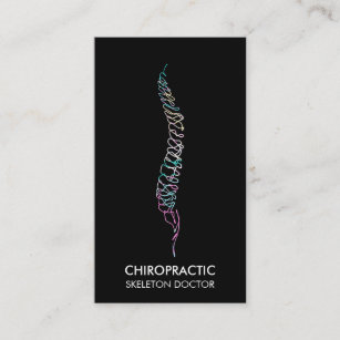 Spine vertebrae orthopedic doctor chropractic business card