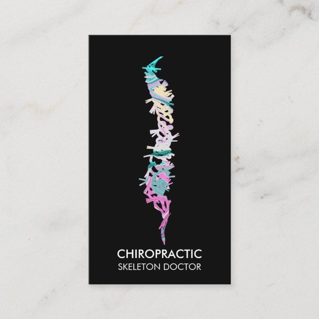 Spine vertebrae orthopedic doctor chropractic business card (Front)