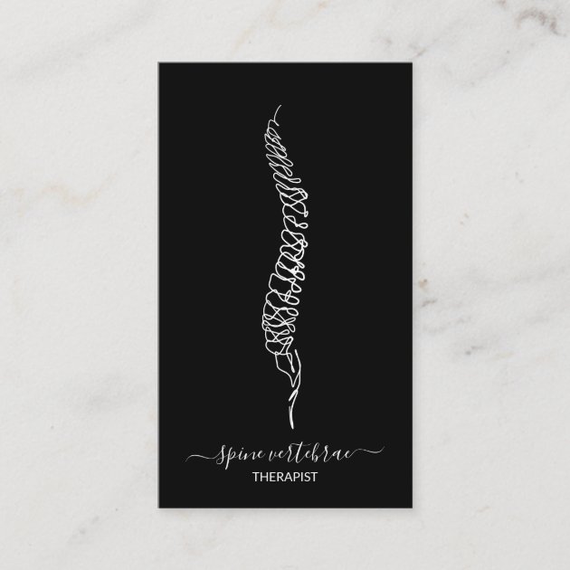 Spine vertebrae orthopedic doctor hospital business card