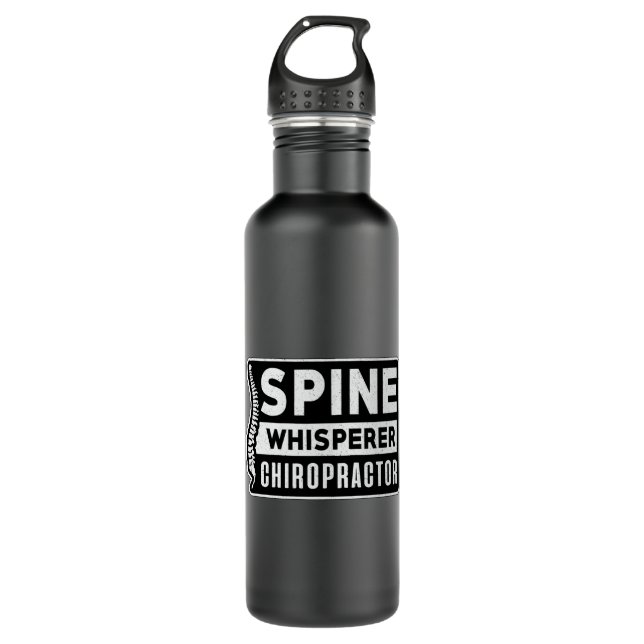 Spine Whisperer Chiropractor Chiro Chiropractic Stainless Steel Water Bottle (Front)