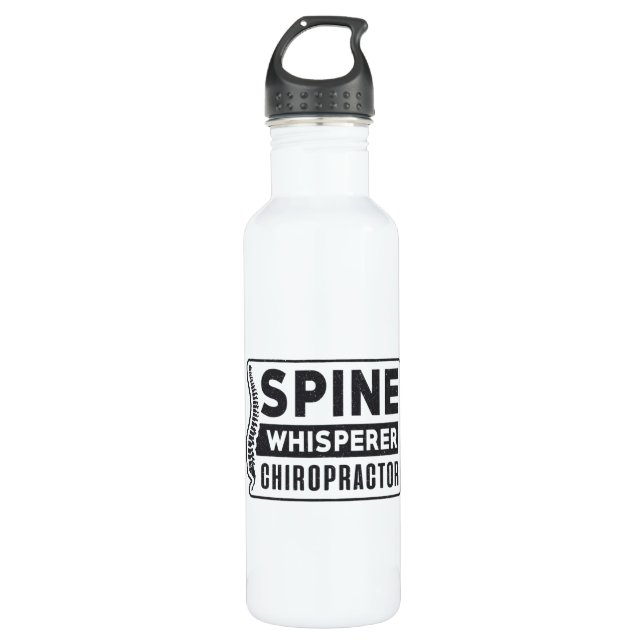Spine Whisperer Chiropractor Therapy Chiropractic Stainless Steel Water Bottle (Front)
