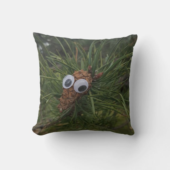Spiney Salesman Throw Pillow (Front)