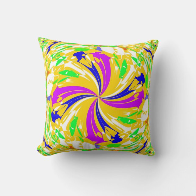 Spinner Rainbow Collection Throw Pillow (Front)