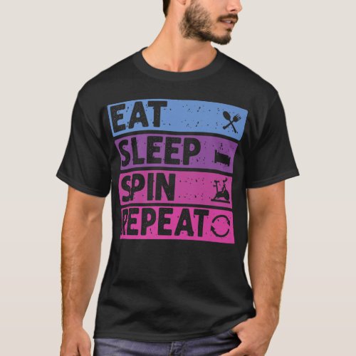 Spinning And Indoor Cycling Apparel _ Eat Sleep Sp T_Shirt