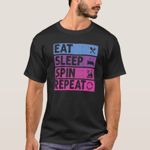 Spinning And Indoor Cycling Apparel _ Eat Sleep Sp T_Shirt
