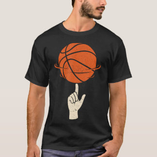 Spinning Basketball - Basketball Player Fan Basket T-Shirt