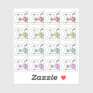 Spinning Bike Exercise Gym Workout Cardio Planner Sticker