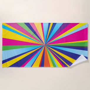 Spinning Color Wheel Beach Towel