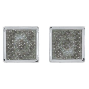 Spinning dandelion puff cufflinks