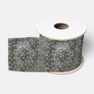 Spinning dandelion puff grosgrain ribbon