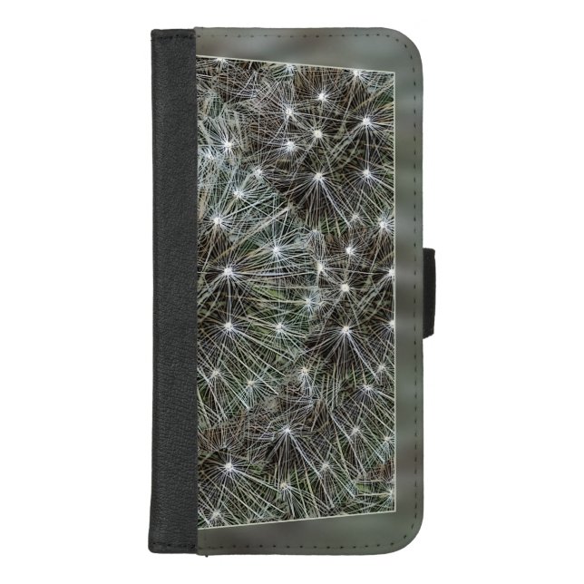 Spinning dandelion puff iPhone wallet case (Front)