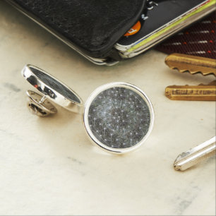 Spinning dandelion puff lapel pin