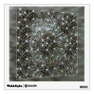 Spinning dandelion puff wall decal